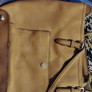 Michael Kors Brown Leather Messenger Bag